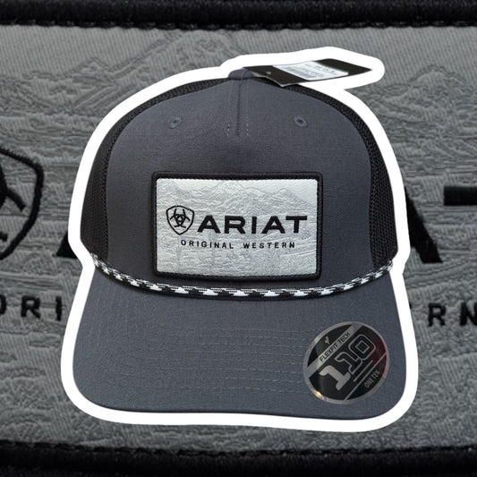 Ariat Western Box Logo Grey Snapback