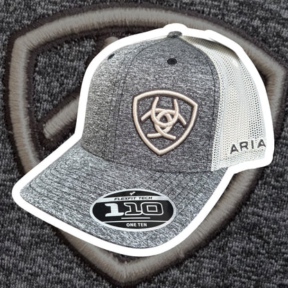 Ariat Cream Logo Grey Snapback