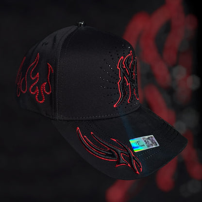 “NY Crystals” Red (CapsFans)