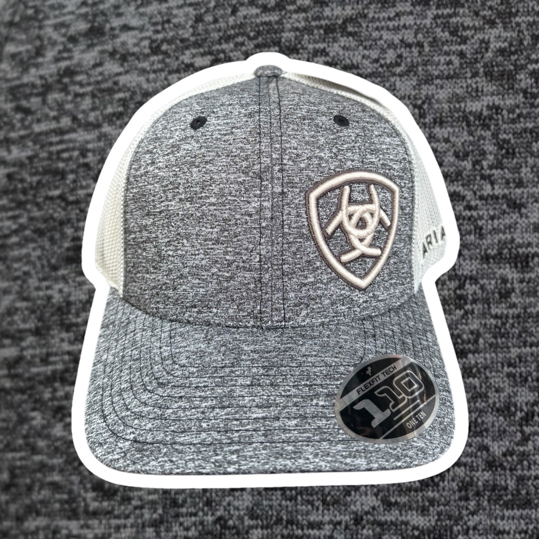 Ariat Cream Logo Grey Snapback