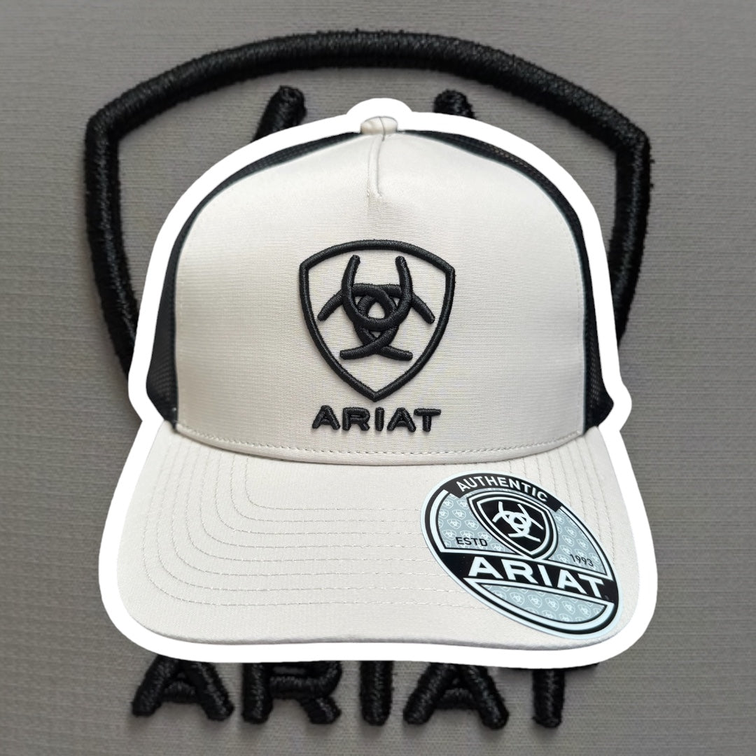 Ariat Classic Logo Snapback Off White / Black