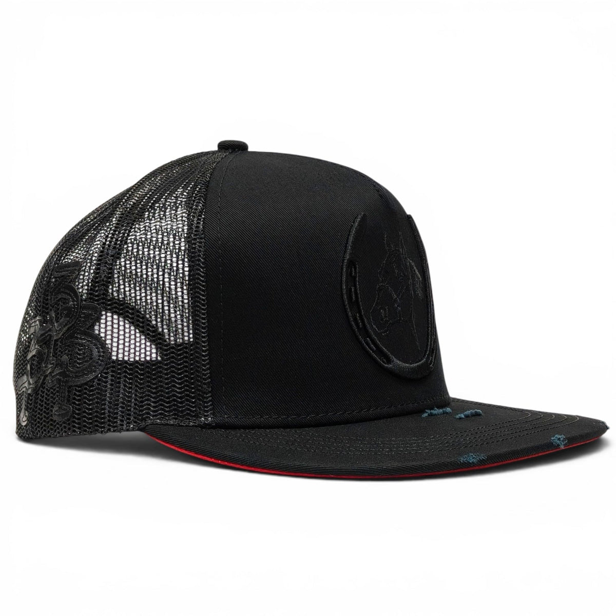 “Herradura” BLK/BLK Snapback (Los 3 Potrillos)
