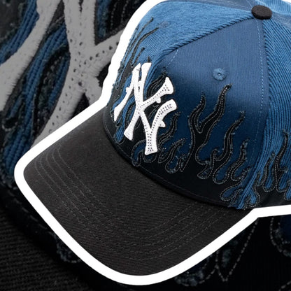 “NY Navy Flames” Premium Snapback (The Hat Dealers)