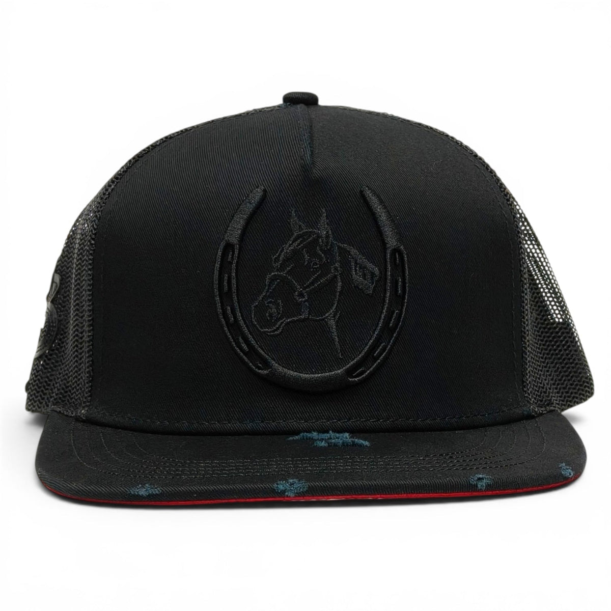 “Herradura” BLK/BLK Snapback (Los 3 Potrillos)
