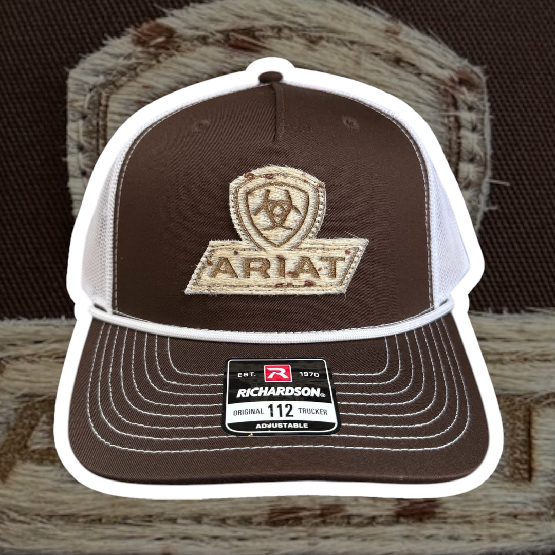 Ariat Cow Hair Logo Brown Snapback