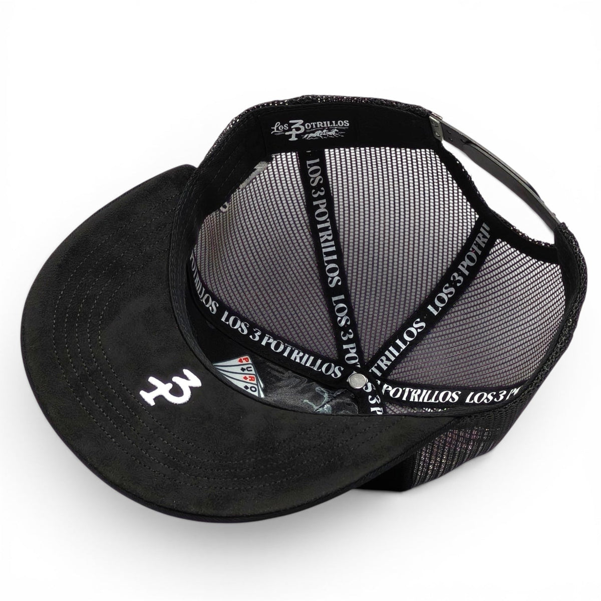 “Herradura” Blk/White Snapback (Los 3 Potrillos)