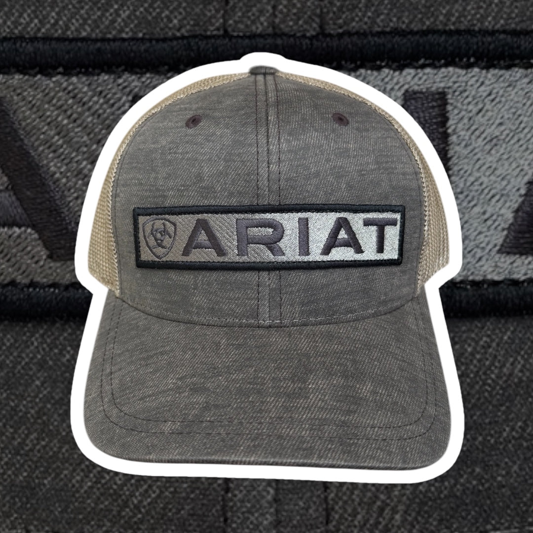 Ariat Brown Grey Snapback