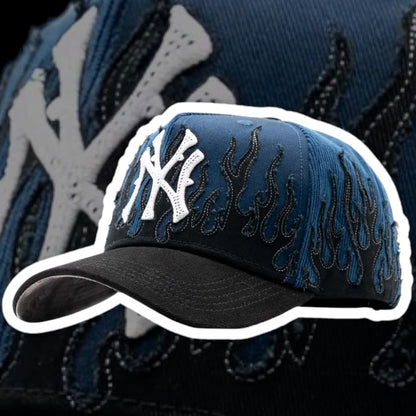 “NY Navy Flames” Premium Snapback (The Hat Dealers)