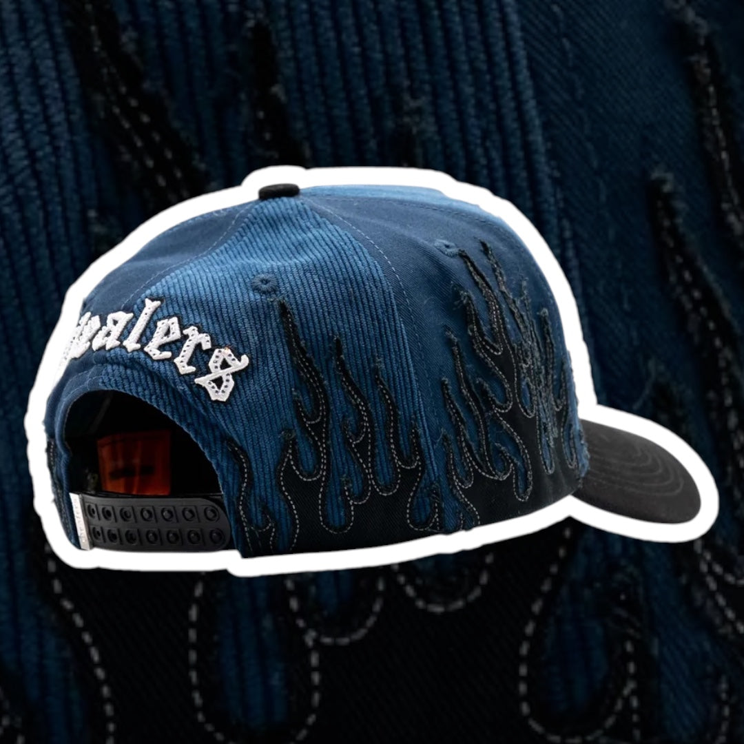 “NY Navy Flames” Premium Snapback (The Hat Dealers)