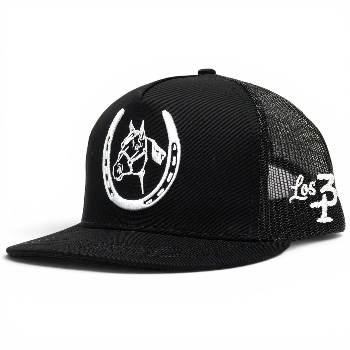 “Herradura” Blk/White Snapback (Los 3 Potrillos)