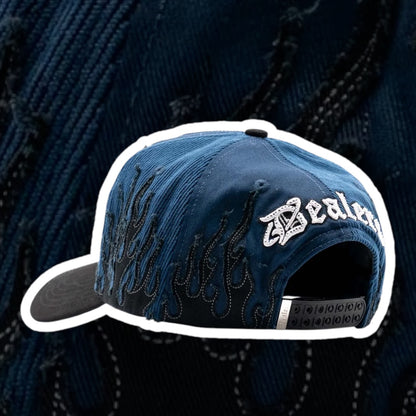 “NY Navy Flames” Premium Snapback (The Hat Dealers)