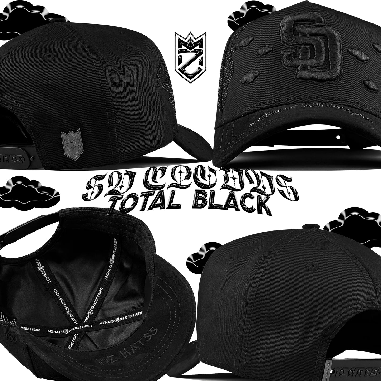 “SD Clouds” Total Black (MZ Hatss)